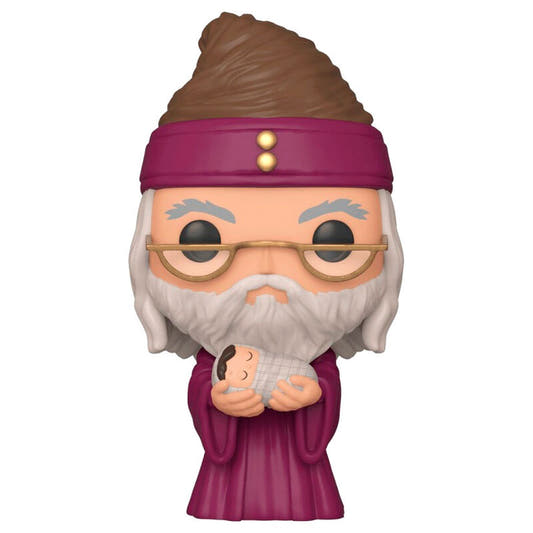 Figura Funko POP! de Dumbledore sosteniendo al bebé Harry
