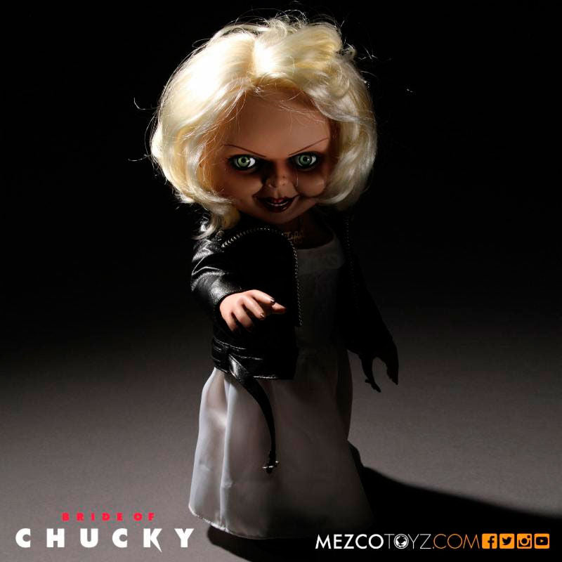 Figura articulada de Tiffany, la novia de Chucky, con vestido blanco y chaqueta negra - 4