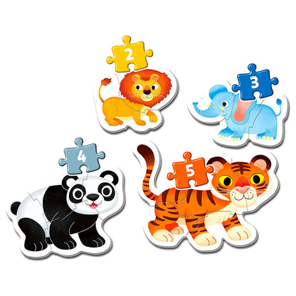 Caja de cuatro puzzles Clementoni de animales salvajes - 3