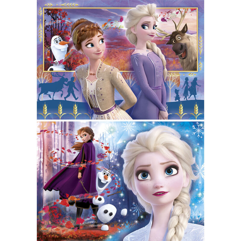 Caja de dos puzles Clementoni de Frozen II con Elsa, Anna y Olaf - 2