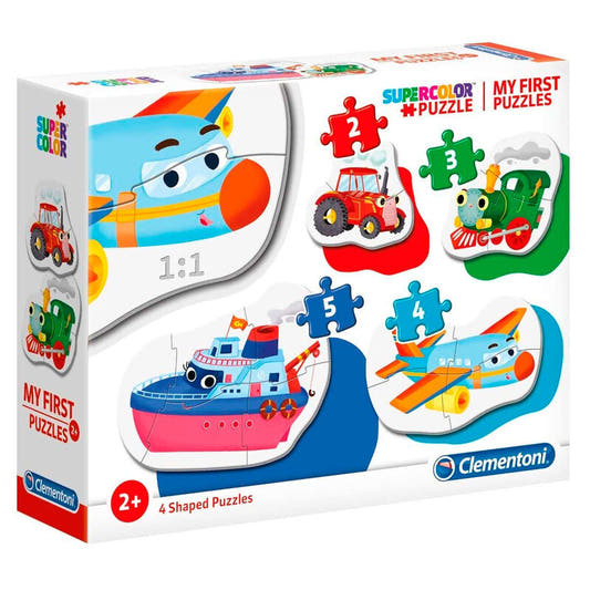 Set Clementoni My First Puzzles de medios de transporte con cuatro puzzles de silueta