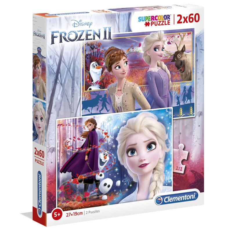 Caja de dos puzles Clementoni de Frozen II con Elsa, Anna y Olaf