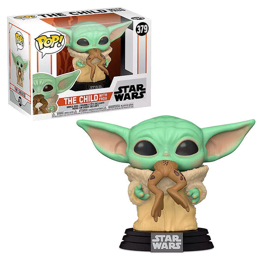 Figura Funko POP! The Child con una rana de Star Wars