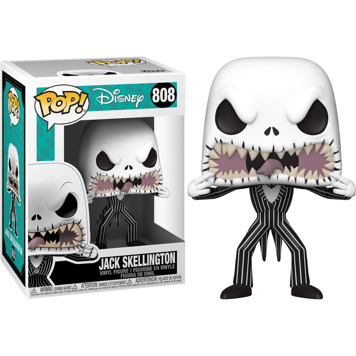 Figura Funko POP! de Jack Skellington Scary Face con traje a rayas - 2
