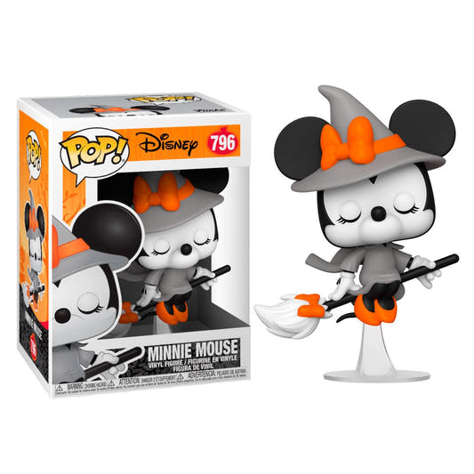 Figura Funko POP! de Minnie Mouse bruja con sombrero y escoba