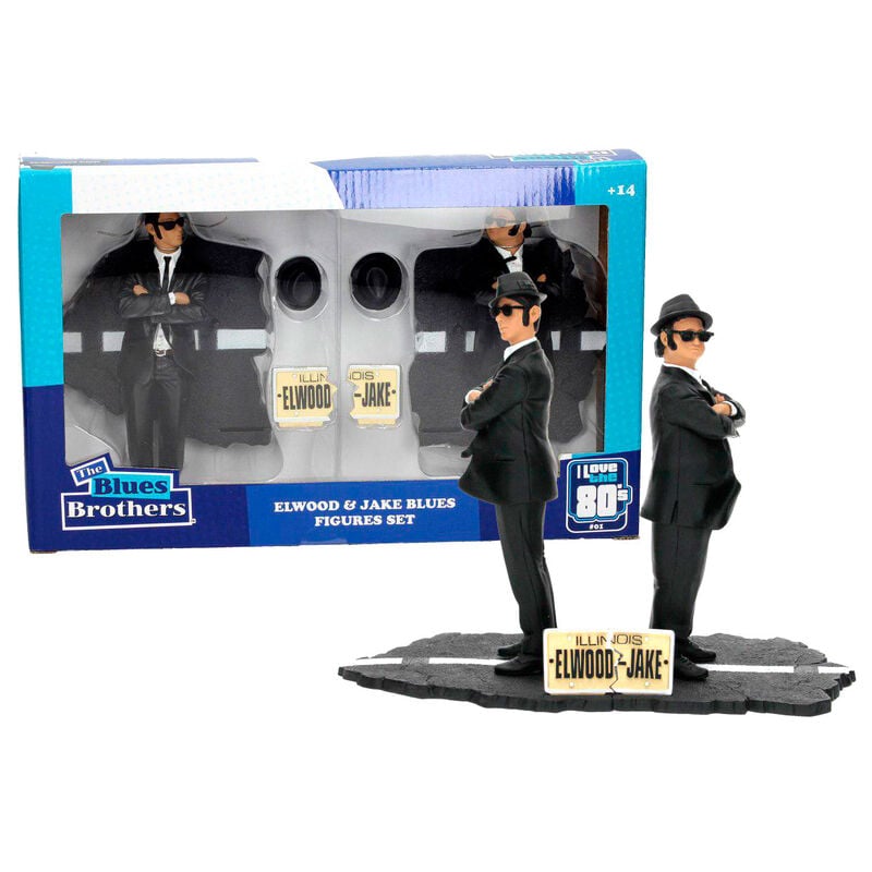 Set de figuras de Jake y Elwood Blues Brothers de 18 cm
