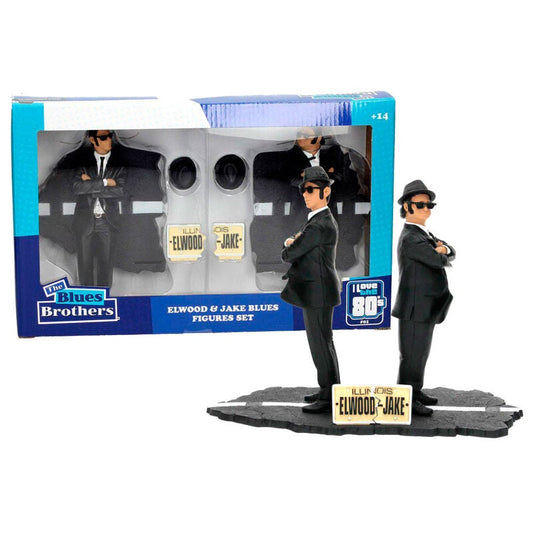 Set de figuras de Jake y Elwood Blues Brothers de 18 cm