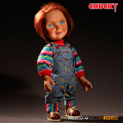 Figura articulada parlante de Chucky de 38 cm con ropa de tela
