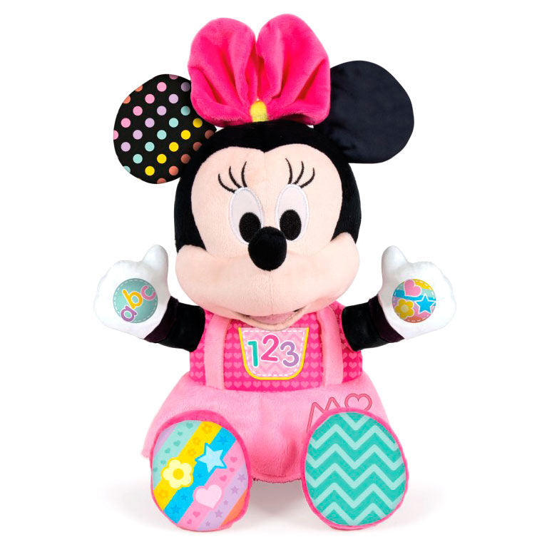Peluche Baby Minnie Disney con lazo rosa y botones interactivos - 2