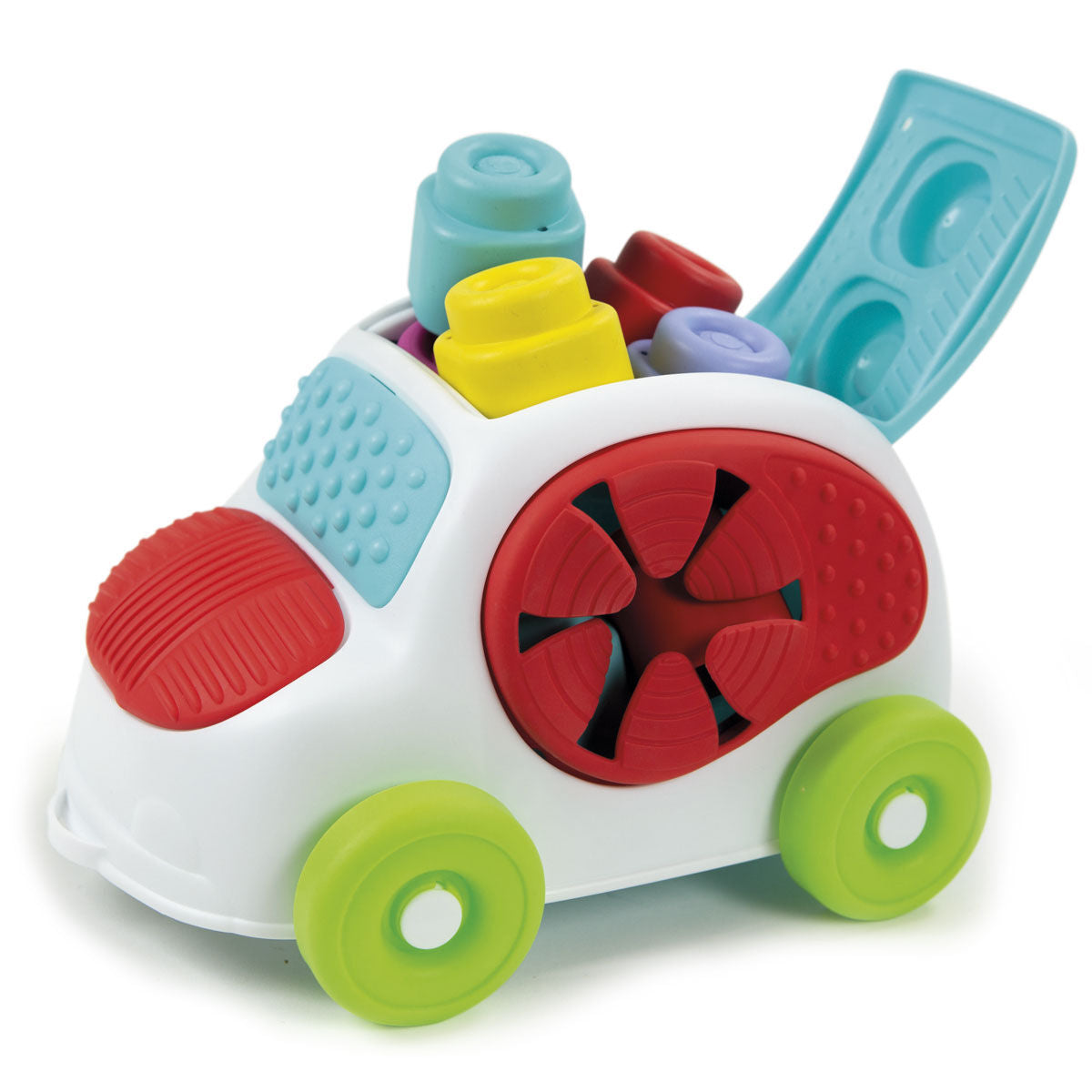 Coche sensorial Clementoni Clemmy Baby con texturas y bloques blanditos - 2