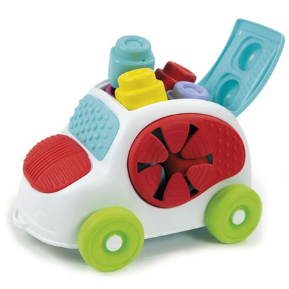Coche sensorial Clementoni Clemmy Baby con texturas y bloques blanditos - 2