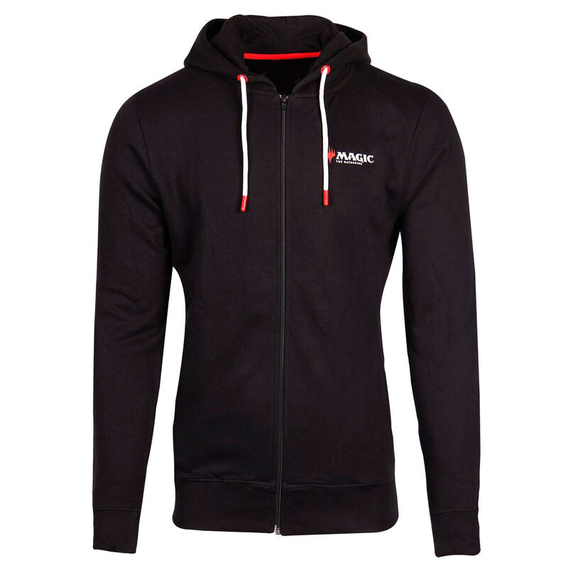 Sudadera negra con capucha y cremallera de Magic: The Gathering
