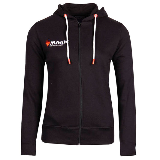 Sudadera negra de mujer Magic: The Gathering con capucha y cremallera