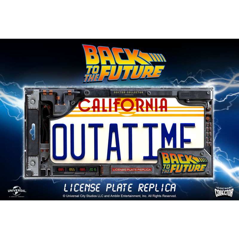 Réplica de matrícula OUTATIME del DeLorean de Regreso al Futuro - 2