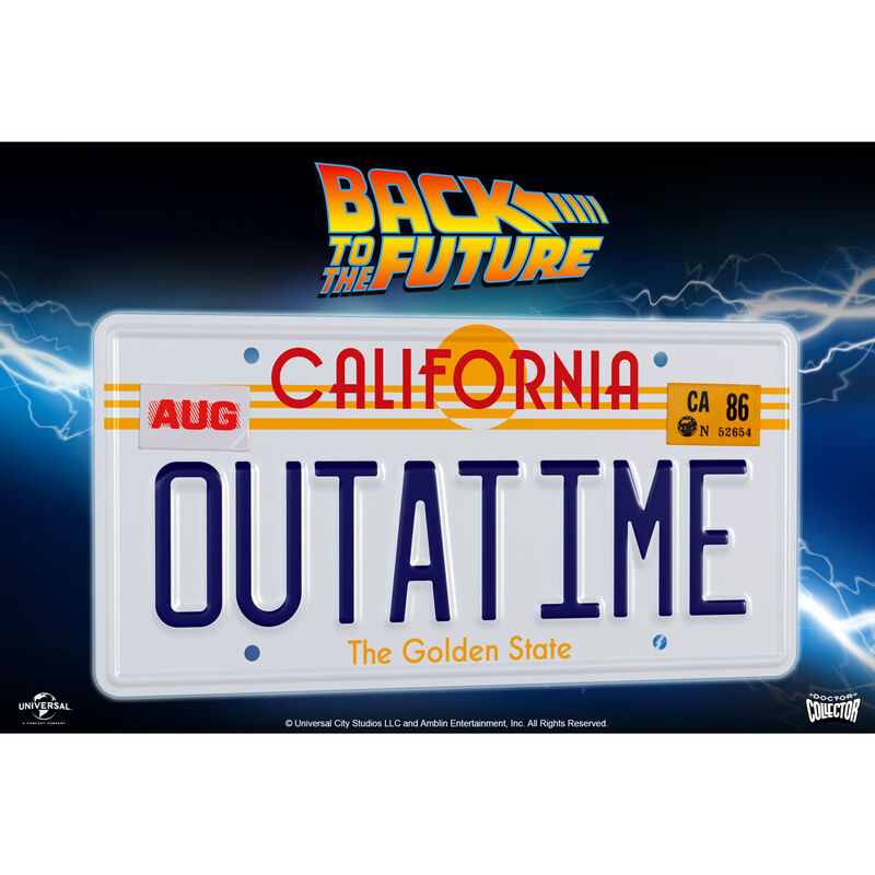 Réplica de matrícula OUTATIME del DeLorean de Regreso al Futuro - 3