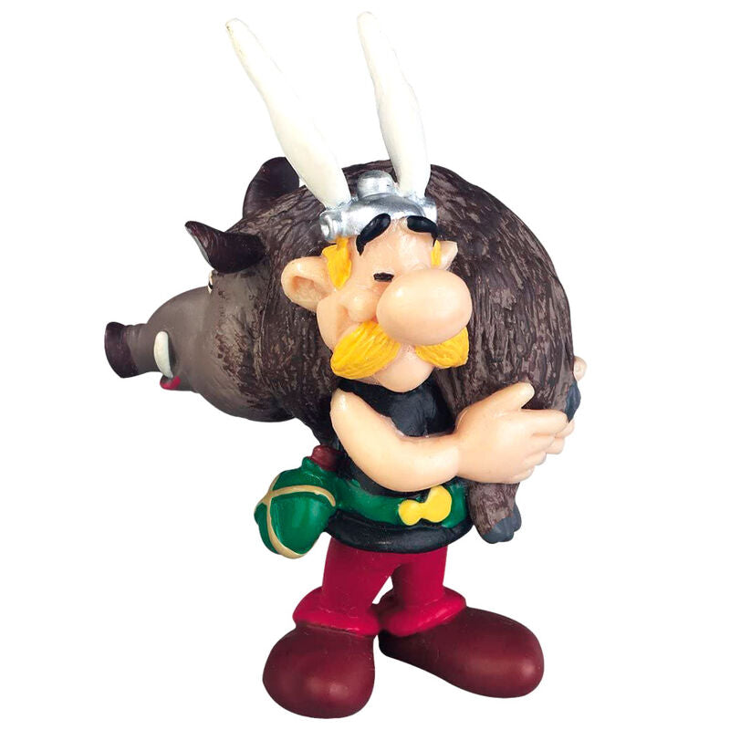 Figura de Astérix con un jabalí a la espalda