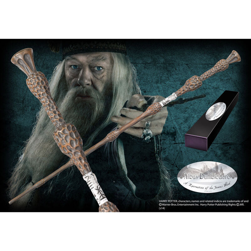 Réplica de la varita de Albus Dumbledore con caja de presentación