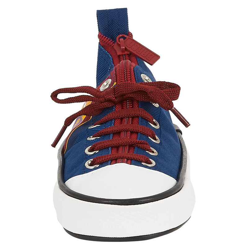 Portatodo zapatilla del F.C. Barcelona azul y granate con cordones - 2