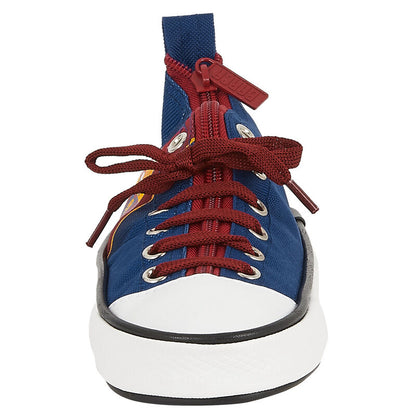Portatodo zapatilla del F.C. Barcelona azul y granate con cordones - 2