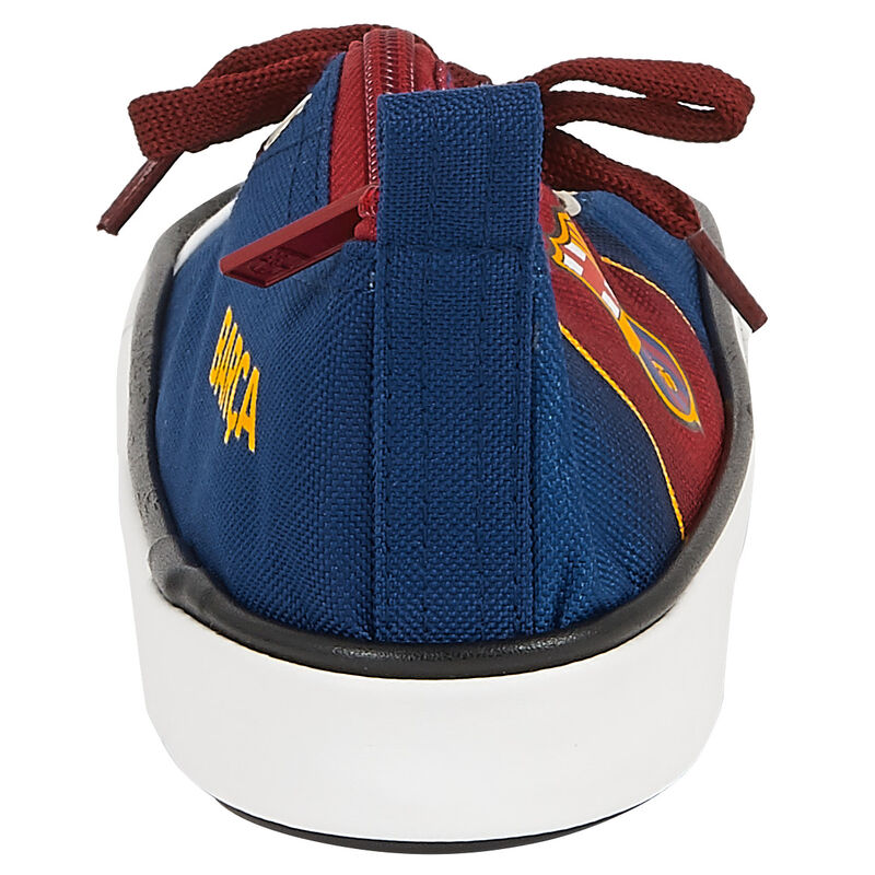 Portatodo zapatilla del F.C. Barcelona azul y granate con cordones - 3
