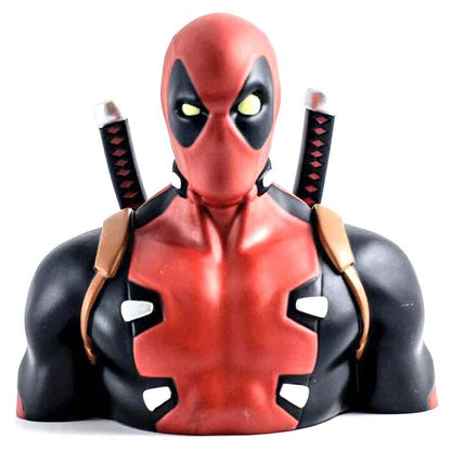 Busto hucha de Deadpool Marvel de PVC con dos espadas a la espalda