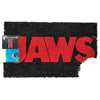 Felpudo negro JAWS con logotipo rojo de fibra de coco