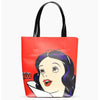 Bolso shopping rojo de Blancanieves Disney con asas negras