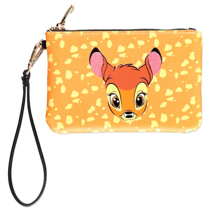 Bolso de mano naranja de Bambi Disney con correa negra