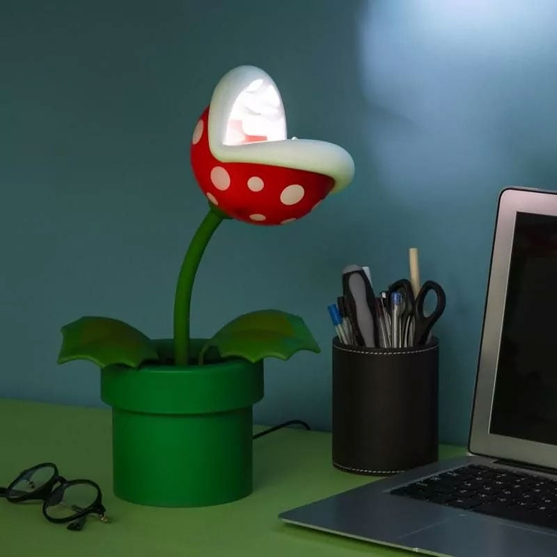 Lámpara Planta Piraña de Super Mario Bros con maceta verde - 2
