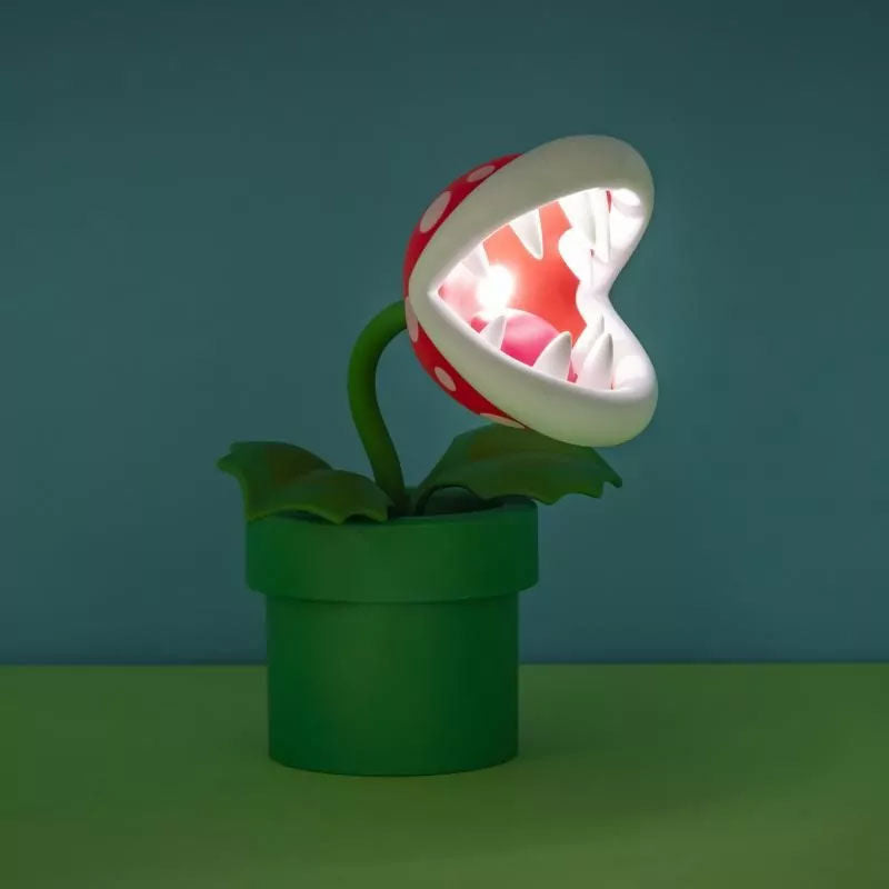Lámpara Planta Piraña de Super Mario Bros con maceta verde - 4