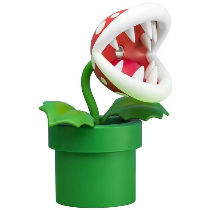 Lámpara Planta Piraña de Super Mario Bros con maceta verde
