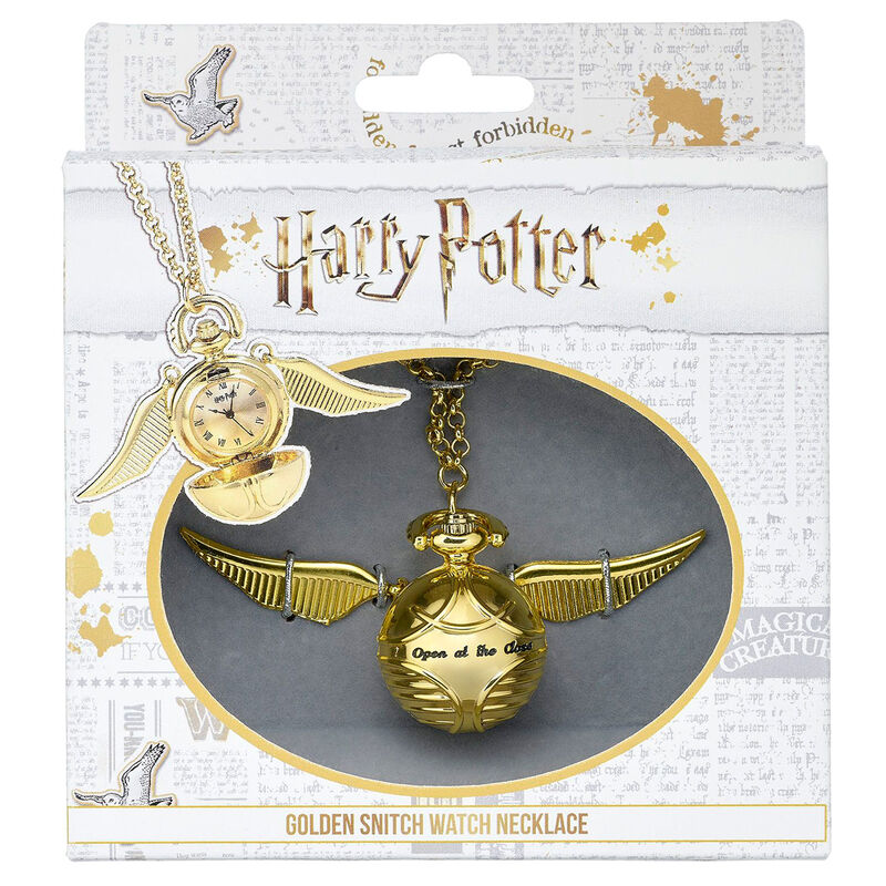 Colgante reloj dorado Golden Snitch de Harry Potter con alas - 2