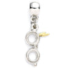 Charm Harry Potter Bolt with Glasses con gafas plateadas y rayo dorado