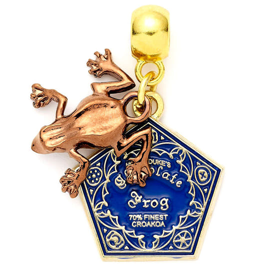 Charm Chocolate Frog de Harry Potter con rana y envoltorio azul