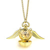 Colgante reloj dorado Golden Snitch de Harry Potter con alas