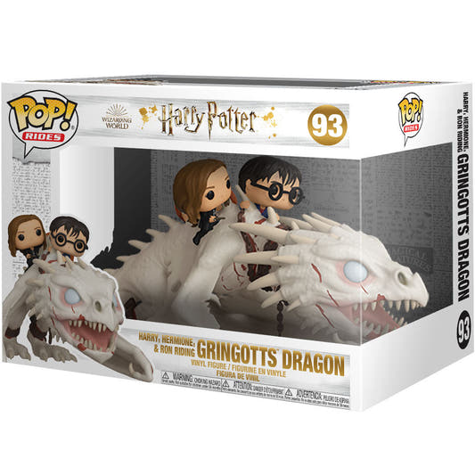 Figura Funko POP! del dragón de Gringotts con Harry, Ron y Hermione - 3