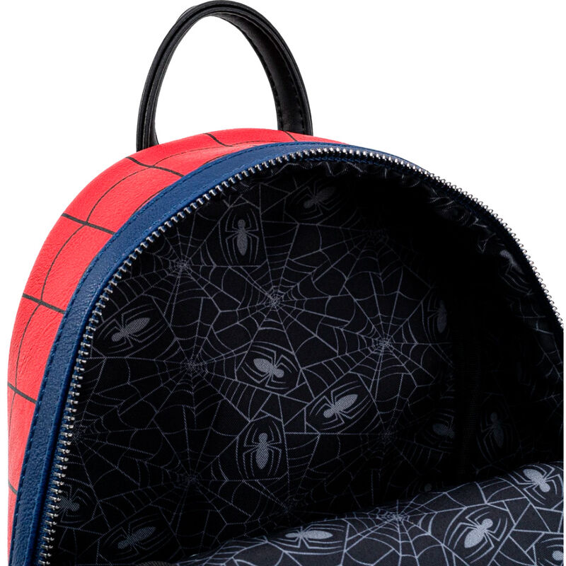 Mochila Loungefly de Spider-Man roja y azul con telarañas - 2