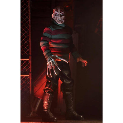 Figura de Freddy Krueger de NECA con jersey a rayas y guante con cuchillas - 5