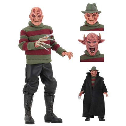Figura de Freddy Krueger de NECA con jersey a rayas y guante con cuchillas - 2