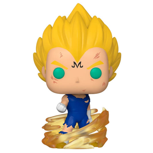 Figura Funko POP! de Majin Vegeta con cabello dorado y energía