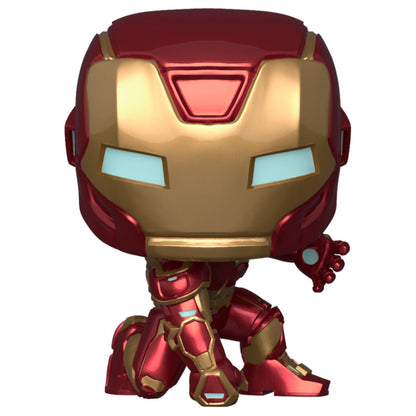 Figura Funko POP! de Iron Man con armadura roja y dorada en caja con ventana - 3