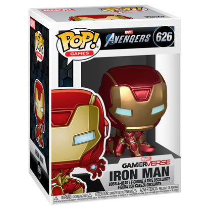 Figura Funko POP! de Iron Man con armadura roja y dorada en caja con ventana - 2