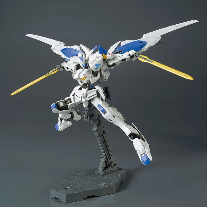 Model kit Gundam Bael 1/144 blanco y azul con escudo - 2