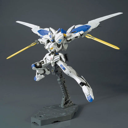 Model kit Gundam Bael 1/144 blanco y azul con escudo - 2