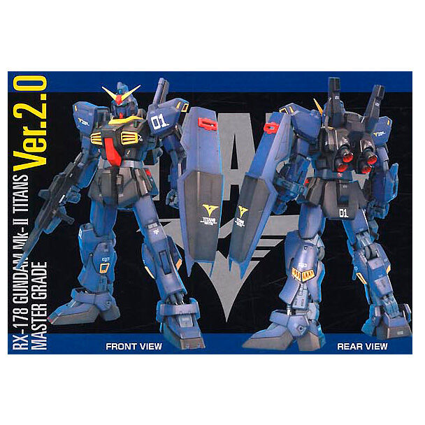 Model kit Gundam MK-II Titans Ver. 2.0 azul con rifle y escudo - 2
