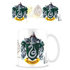 Taza blanca de Harry Potter con escudo de Slytherin