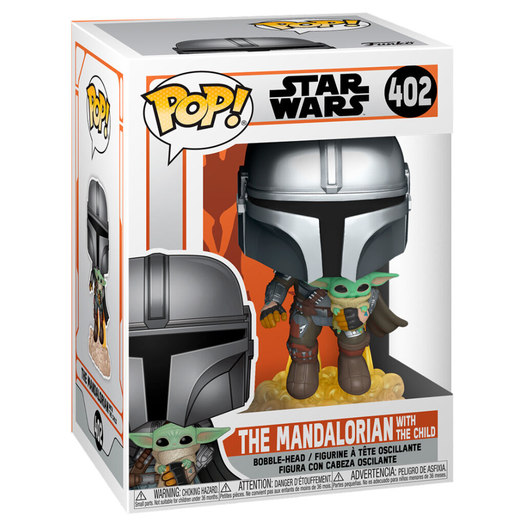 Figura Funko POP! de Mando con el Niño volando con jet pack - 3