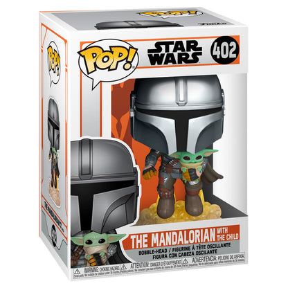 Figura Funko POP! de Mando con el Niño volando con jet pack - 3