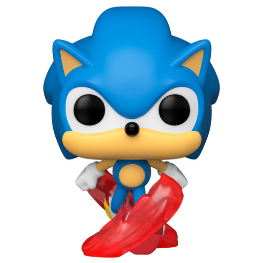 Figura Funko POP de Sonic corriendo con efecto rojo de movimiento