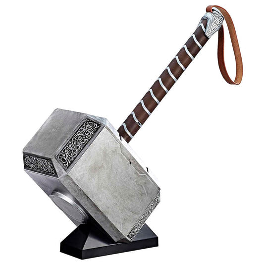 Réplica del martillo Mjolnir de Thor Hasbro con base y luz LED